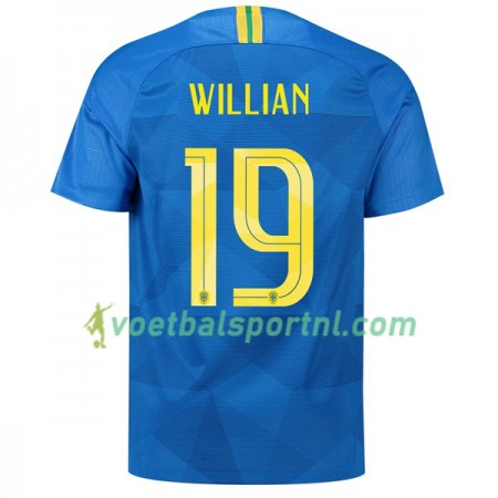 Brazilië Willian 19 Uit Shirt WK voetbal 2018